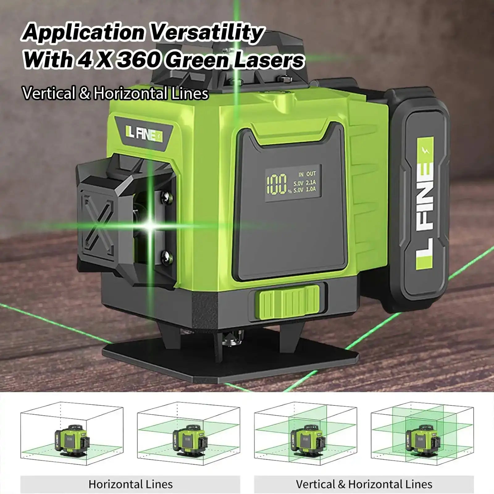 16 Line 360 Deg Self Leveling Laser Level With Remote Cross