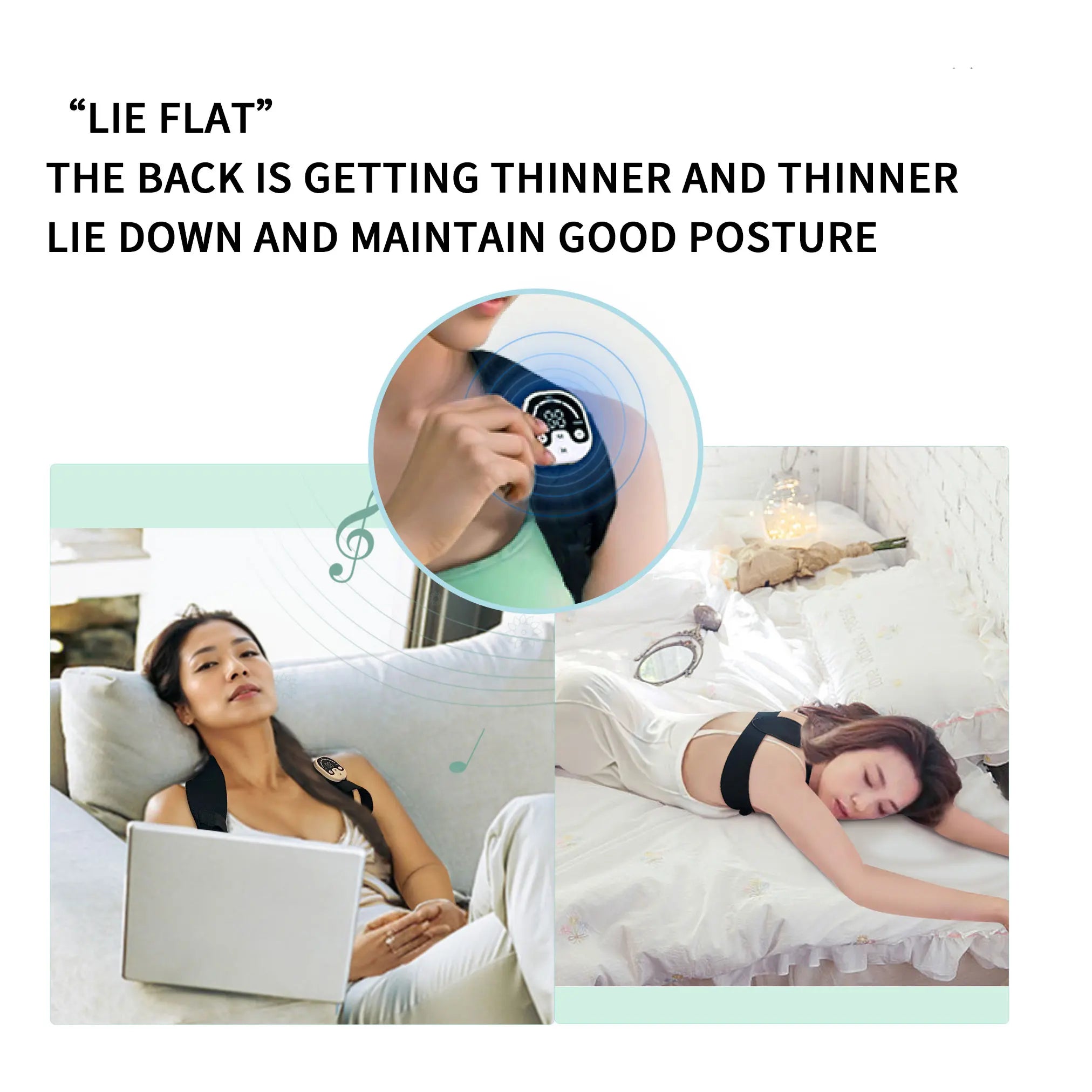 Microcurrent Posture Device For Back Massage - Back Relief