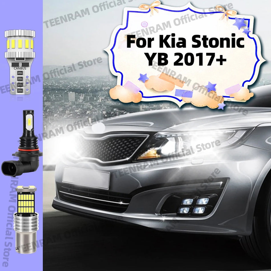 Kia Stonic YB 2017-2025 Lâmpadas LED com 6000K Faróis de Nevoeiro Alta Luminosidade DRL Luz de Estacionamento 12V