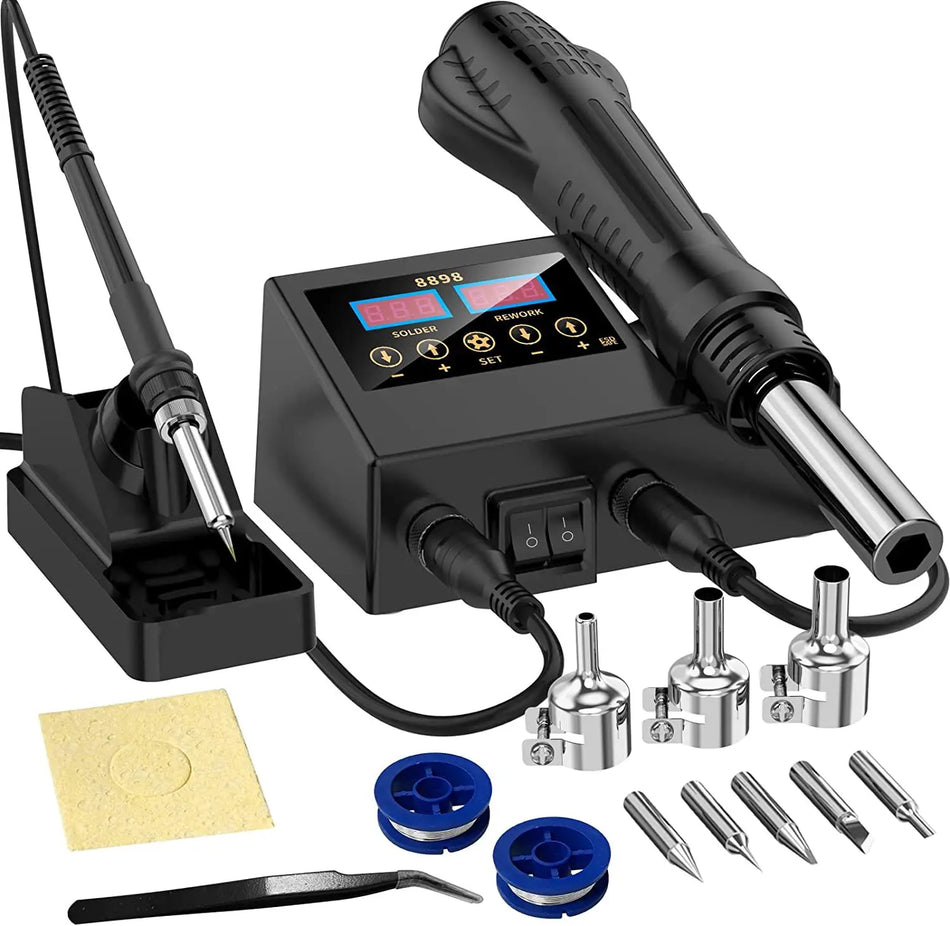 8898 Heat Gun Soldering Station – 2 In 1 Welding Tool