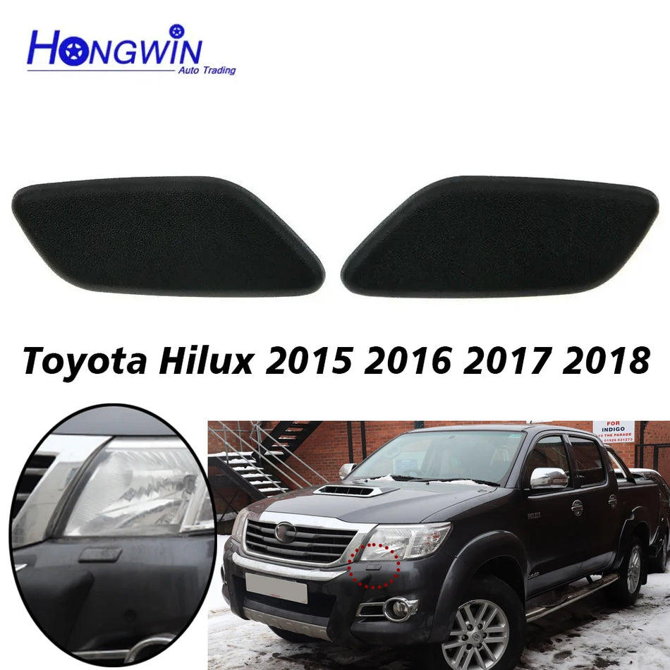 Headlight Washer Spray Nozzle Cover With PC+PBT For Toyota Hilux 2015-2018