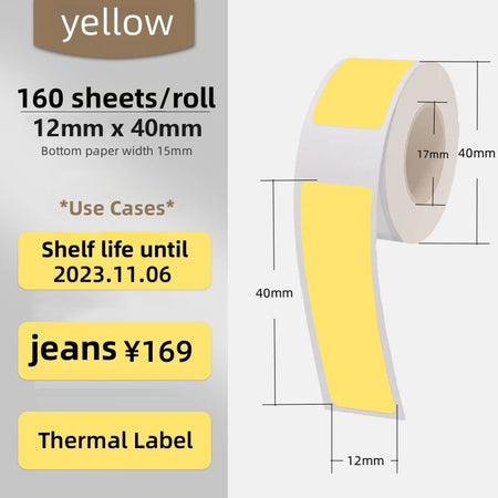 Label Maker With Paper Roll For Storage &ndash; UltraSlim yellow1roll paper