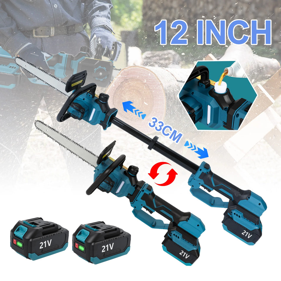 Bezuhlíková teleskopická reťazová píla s dĺžkou 12 palcov pre Makita 18V