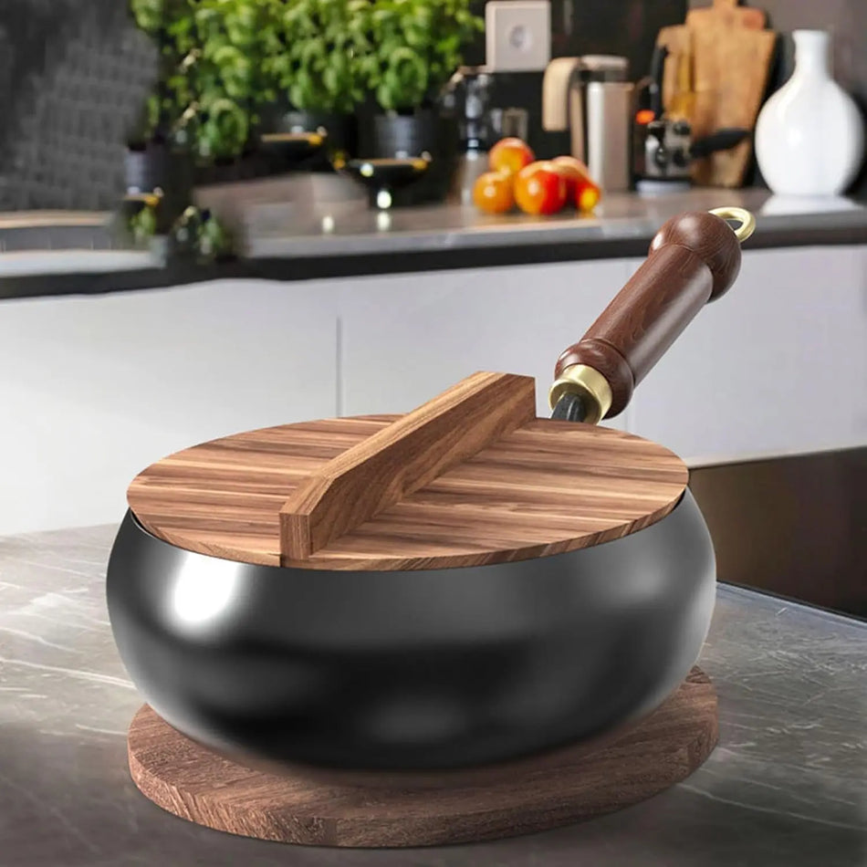 28 cm Uncoated Iron Pan – Heat Retention For Even Cooking