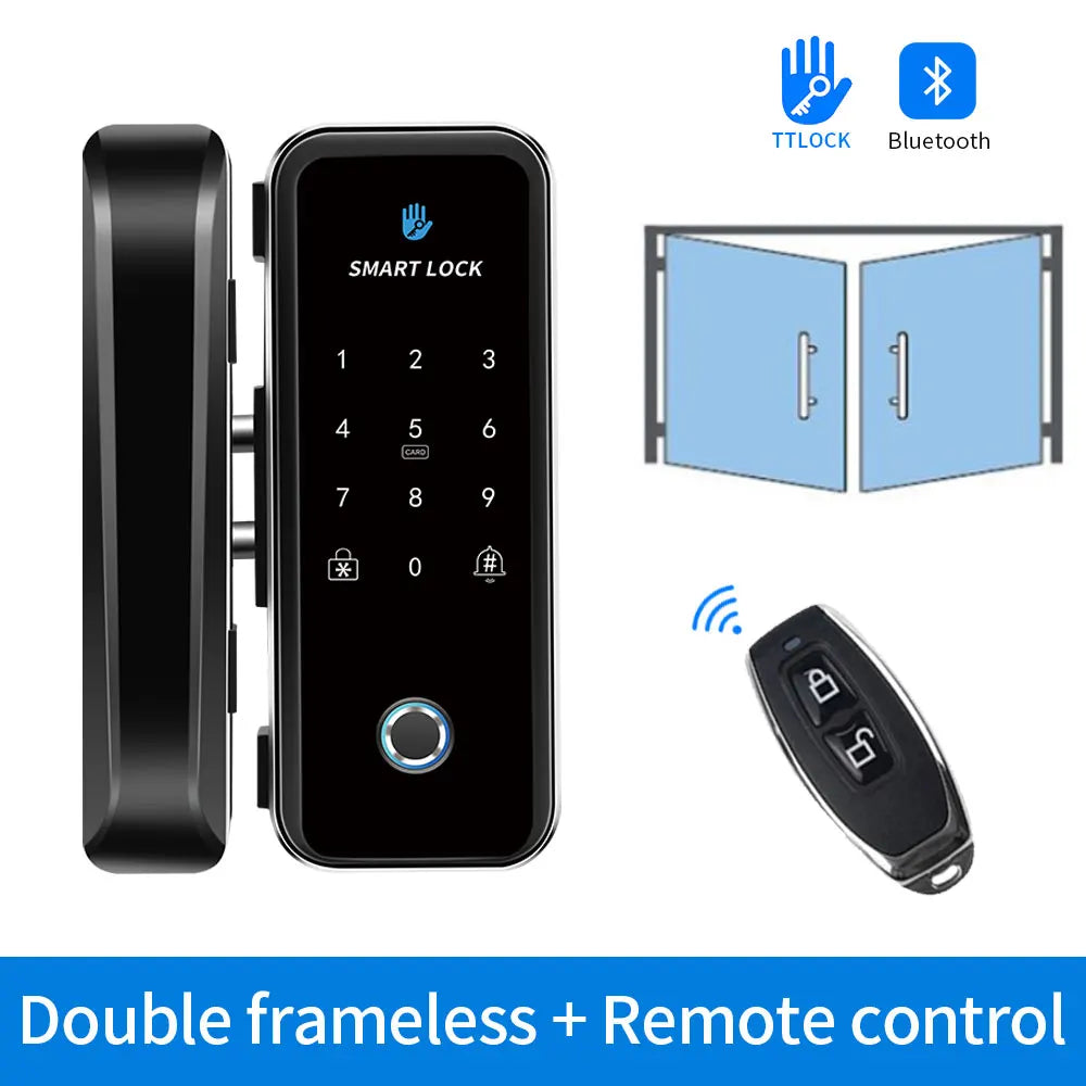 HY-TT668S &ndash; Smart Wooden Glass Door Lock With Bluetooth double remot control