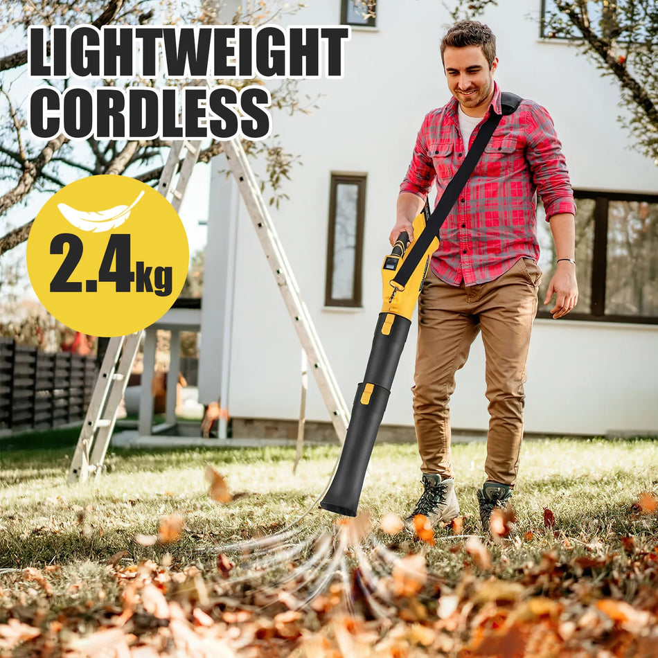 Soprador de Folhas Sem Fios DWiusty 21V 6 Velocidades com Ecrã Digital