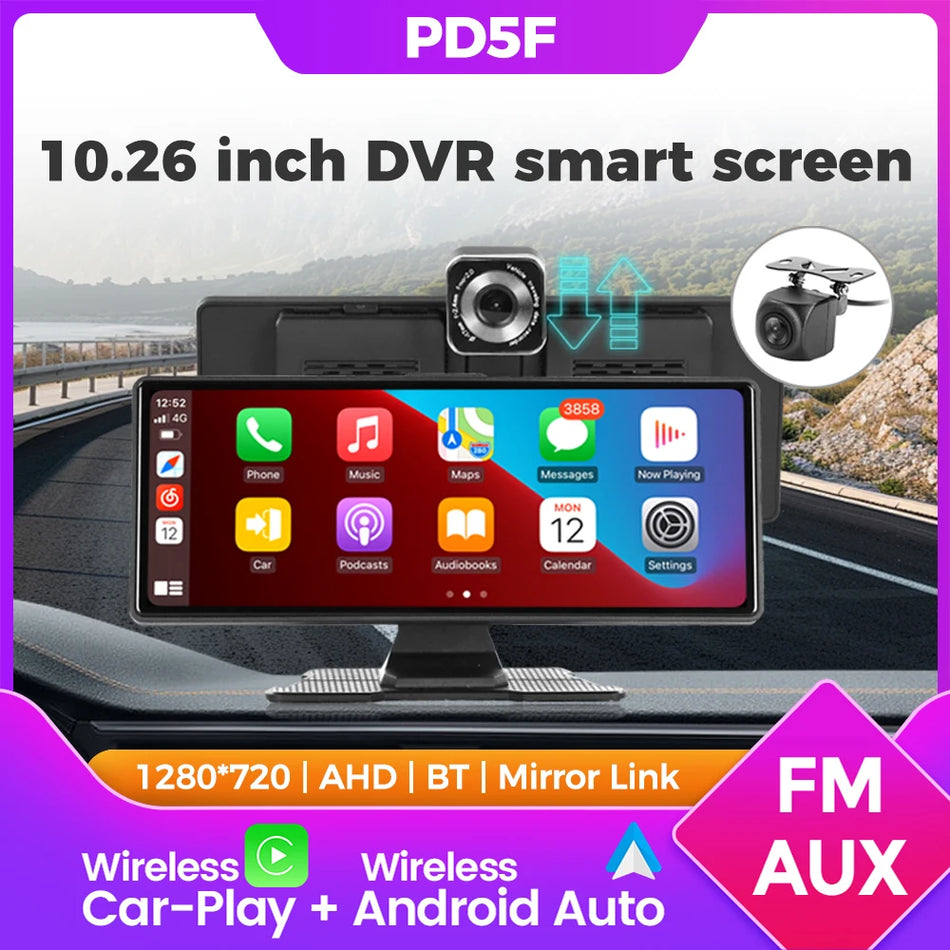 MEKEDE Intelligent Car Machine System 10.26 Inch DVR &ndash; Wireless CarPlay Smart Multimedia Player