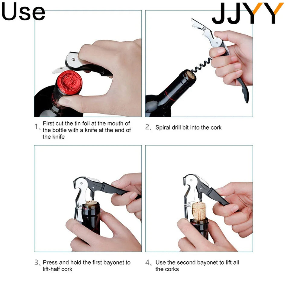 Creative Stainless Steel Wine and Beer Bottle Opener with ABS Handle