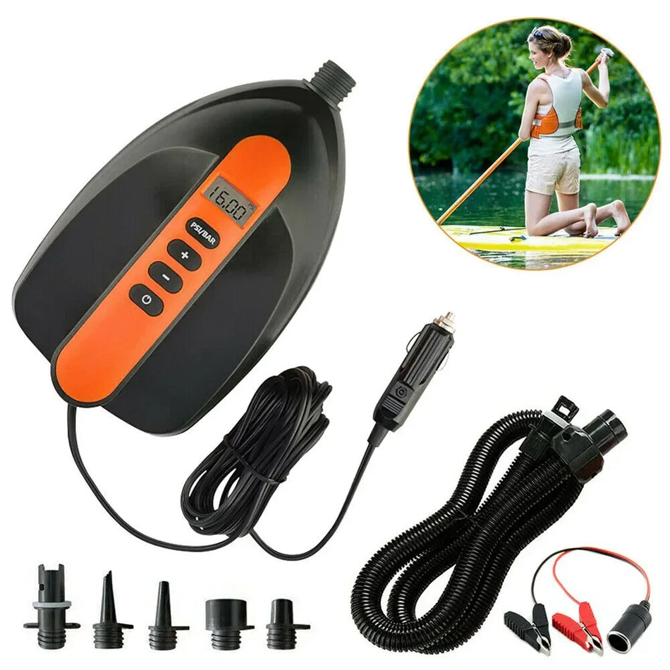 Bomba de aire eléctrica para SUP inflable – Doble etapa 16/20