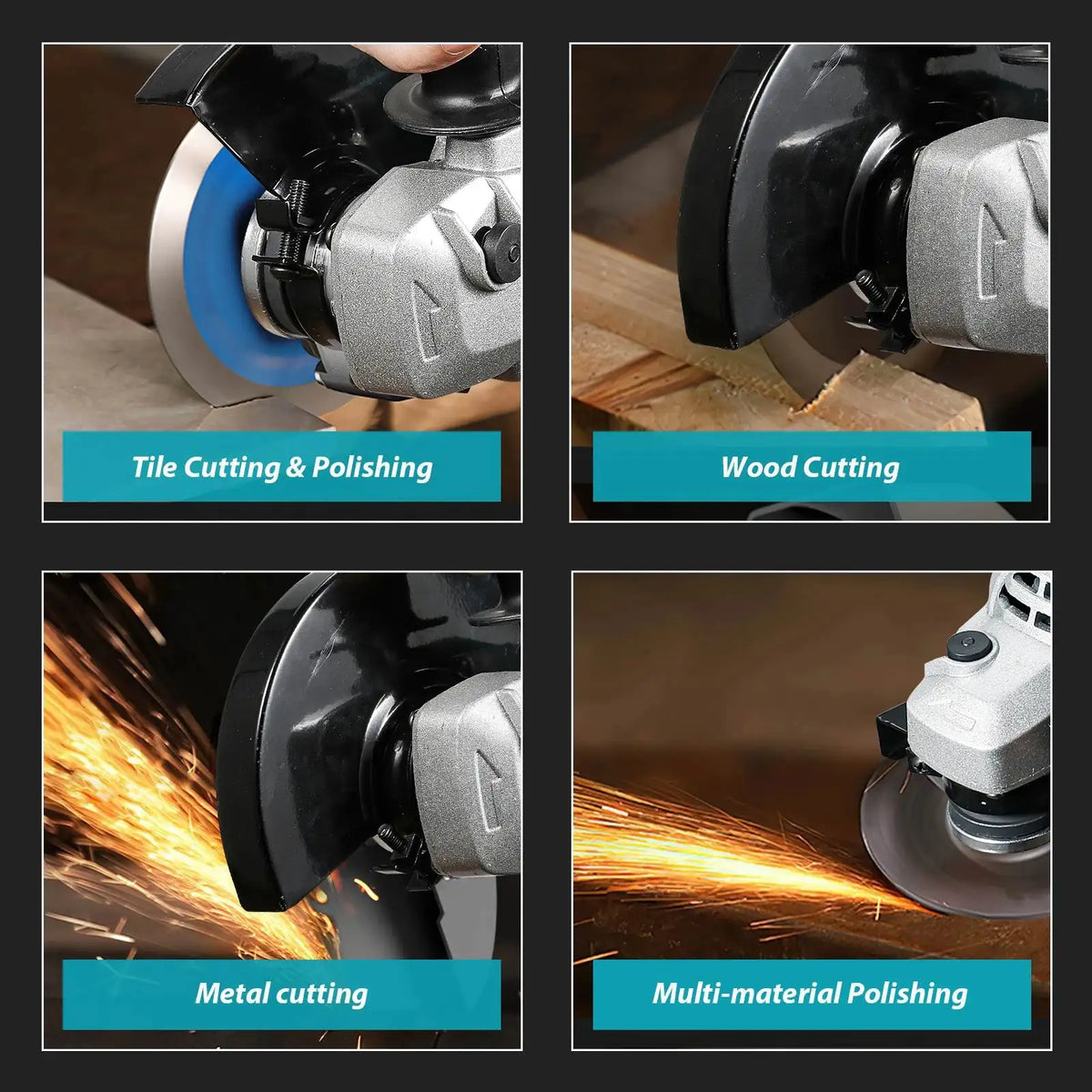 1000W Brushless 125mm Angle Grinder 3 Speeds For Makita 18V