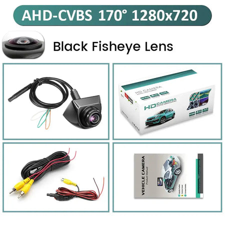GreenYi AHD 1080P Vehicle Backup Camera, 360 Degrees Adjustable Fish Eye Lens Night Vision Waterproof Front/ Rear View Camera by InterCyprus Trading Ltd