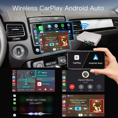 Wireless carplay Android Auto conversion box for Volkswagen Touareg RNS850 Mirror Link, AirPlay Box Recoder Accessoires 8 inches by InterCyprus Trading Ltd