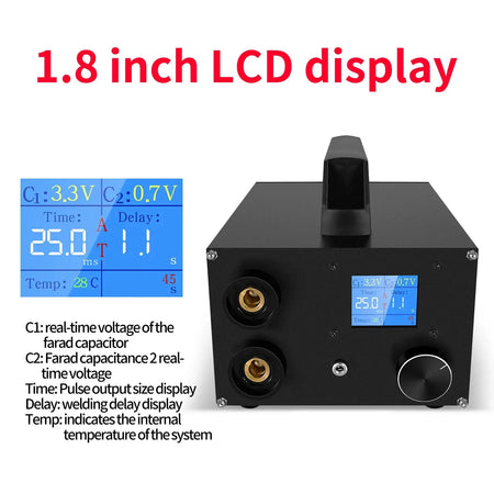 Dual Pulse 18650 Battery Spot Welder Double Capacitors
