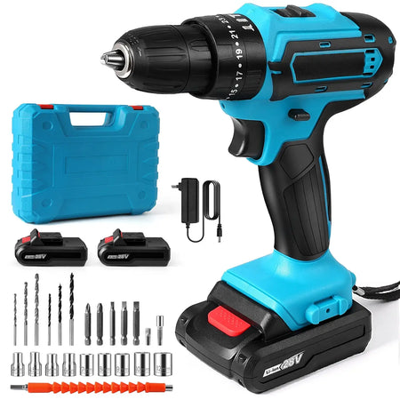 DWiusty Cordless Impact Drill With 2 Batteries High Power Type A / spain