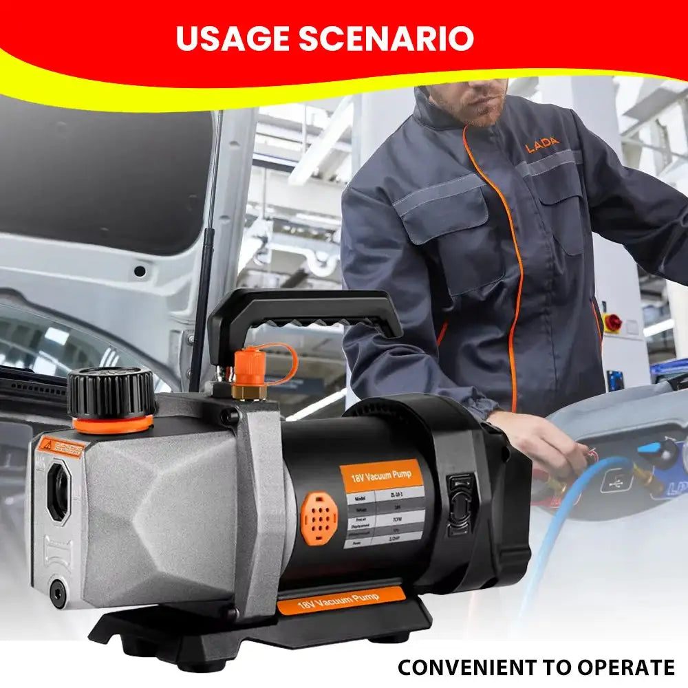 Cordless Vacuum Pump 7CFM 0.5HP For Refrigerator Vacuum 18V