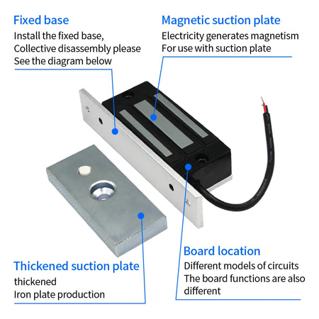 DC12V 60Kg Electromagnetic Lock &ndash; Side Mount Hidden Design