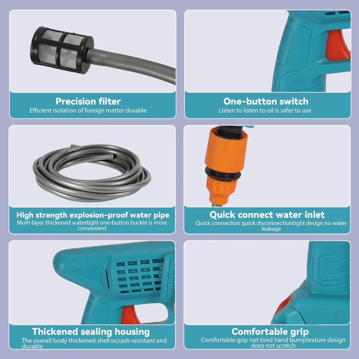 Cordless High Pressure Washer Gun For Makita 18V Battery