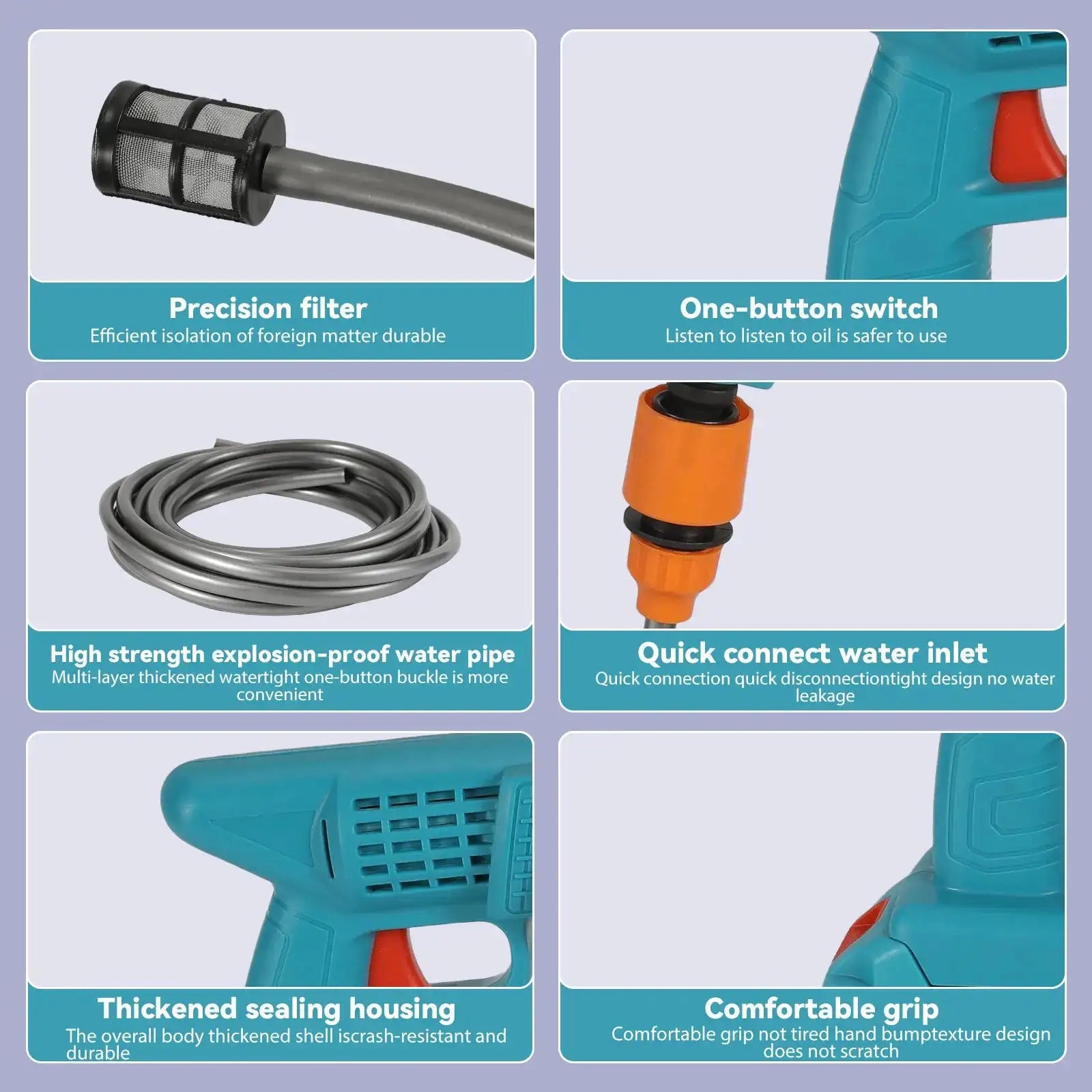 Cordless High Pressure Washer Gun For Makita 18V Battery