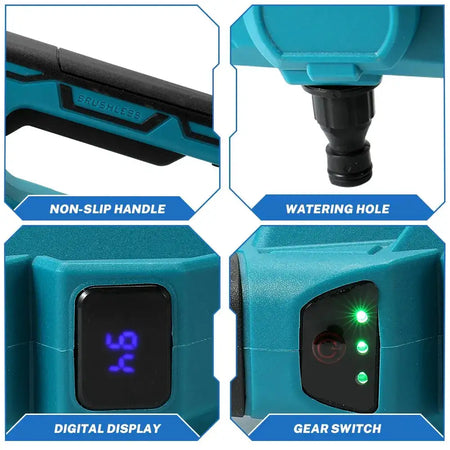 Cordless 200 Bar High Pressure Washer Car Wash Gun 3500W