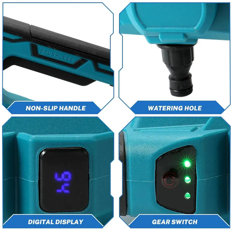 Cordless 200 Bar High Pressure Washer Car Wash Gun 3500W