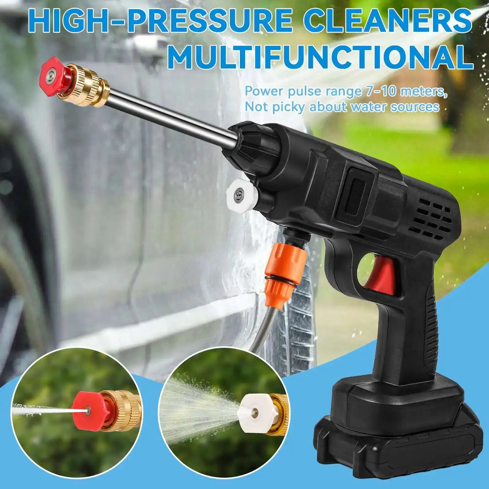 Cordless 200W 30Bar High Pressure Washer Gun For Makita 18V