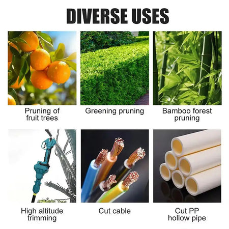 3500W Brushless Cordless Pruner 40mm Cut For Makita 18V