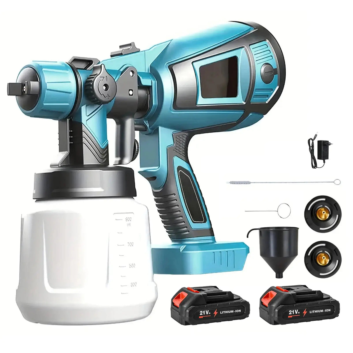 1000ML Cordless Electric Spray Gun &ndash; High Speed Portable With 2XBattery / france
