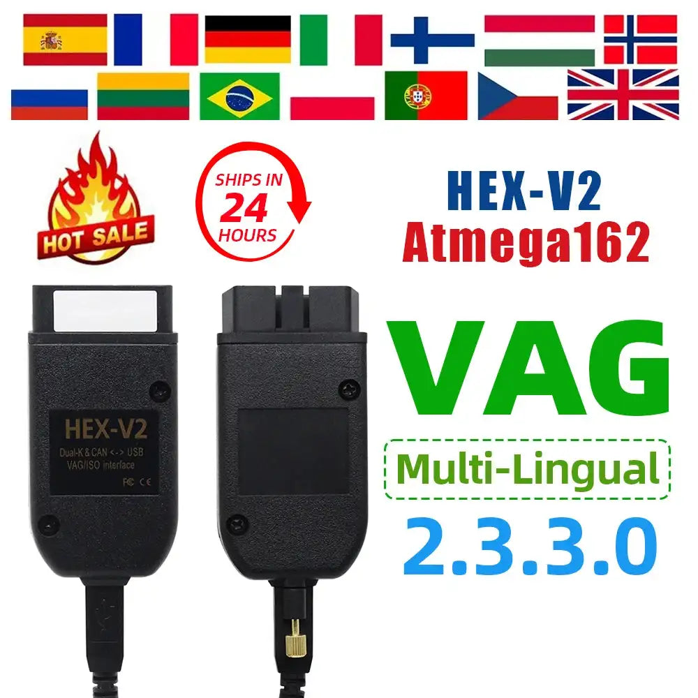 Hot-VCDS VAGCOM HEX V2 &ndash; Multi Language Diagnostics Spanish / spain