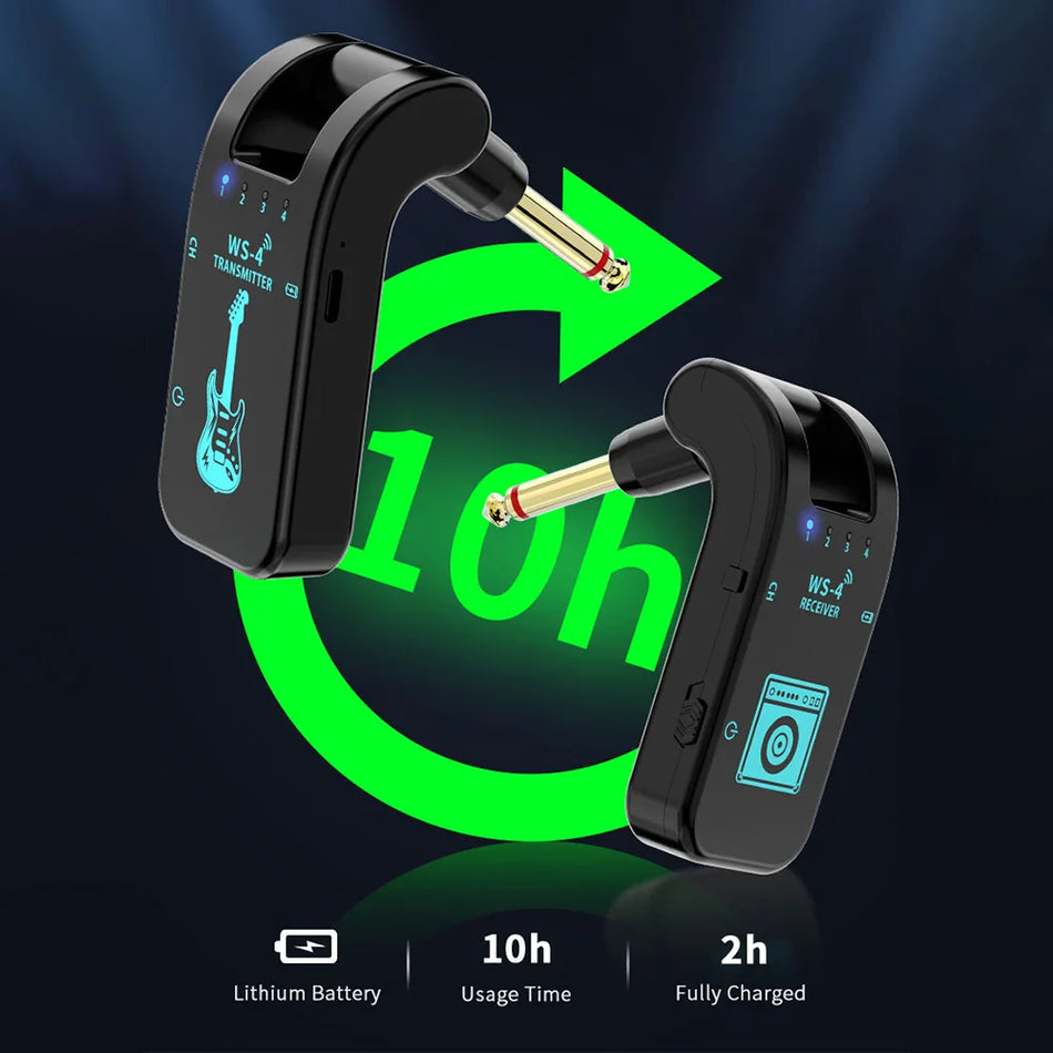 WS4 2.4G Bezdrátový kytarový systém vysílač přijímač sada