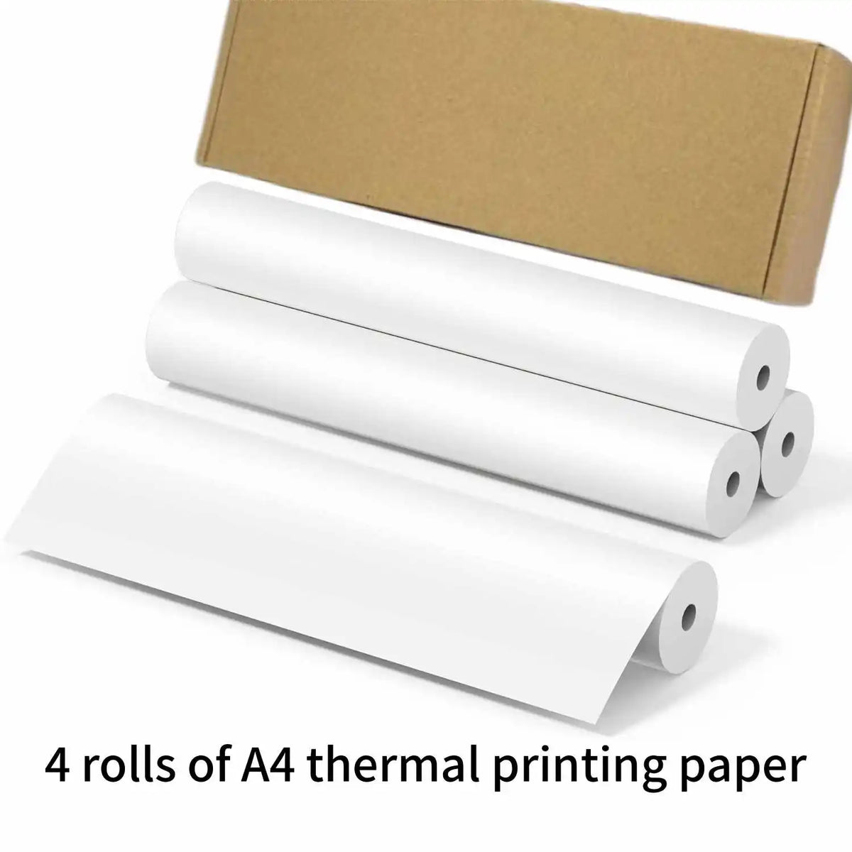 A4 Thermal Paper 210mm Roll Pack - Semi Gloss For Office 4 rolls paper