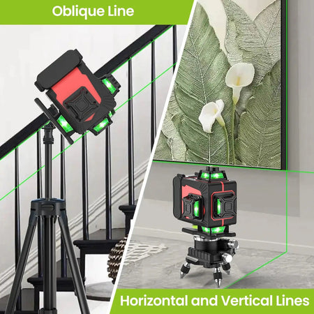 16 Lines 4D Laser Level Green Beam Self Leveling 360 Remote
