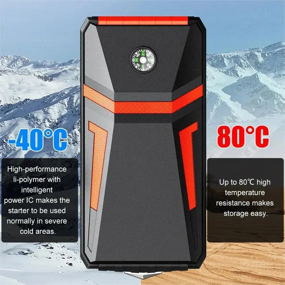 Iniciador de Arranque 30000mAh 1500A Pico – Quebra-vidros Compass