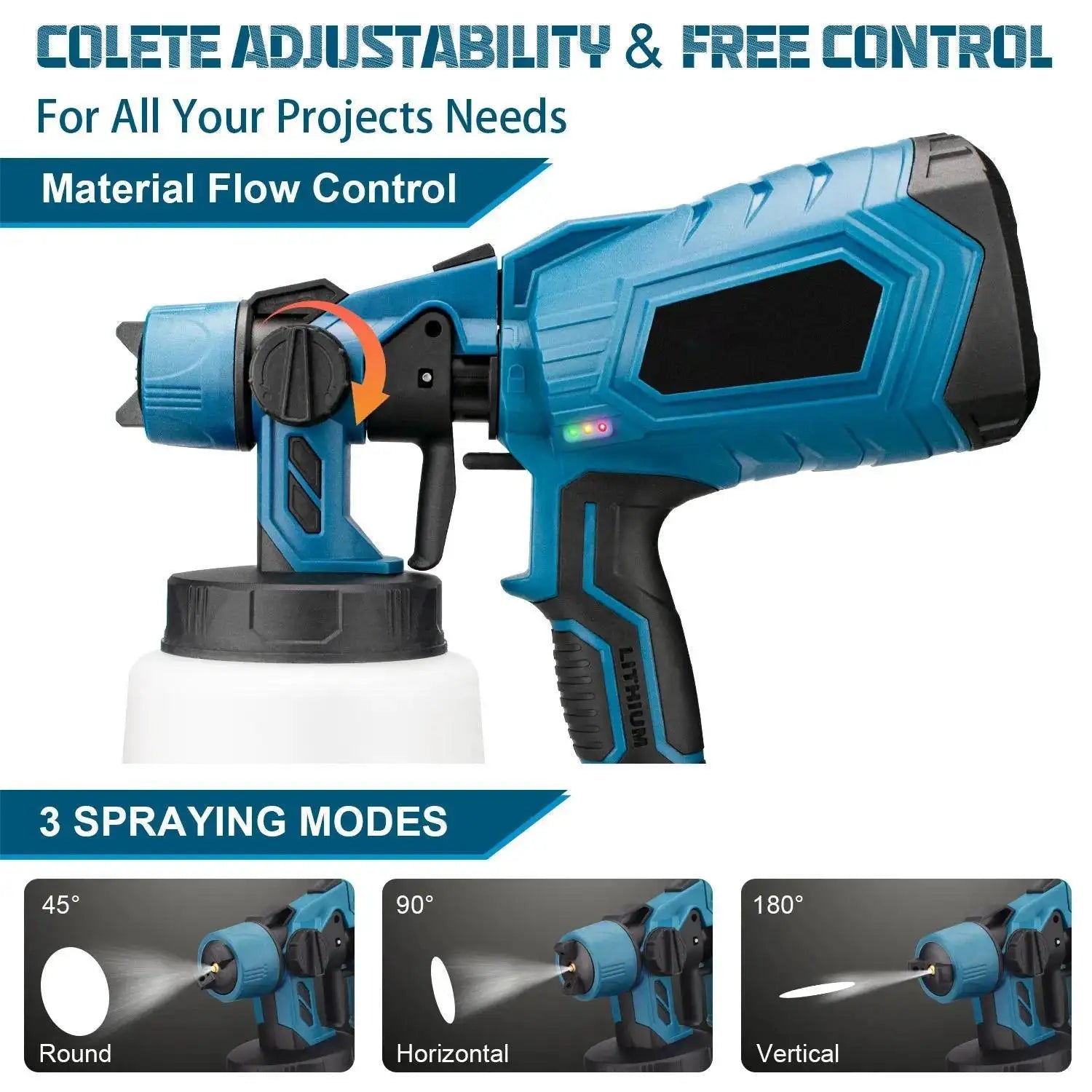 Cordless HVLP Paint Sprayer 1000ml For Makita 18V Battery