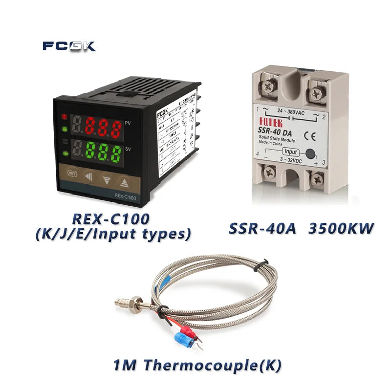 REX-C100 PID Temperature Controller &ndash; Accurate 400 Degree Control A Set 2 SSR Output / 100-240V / CHINA