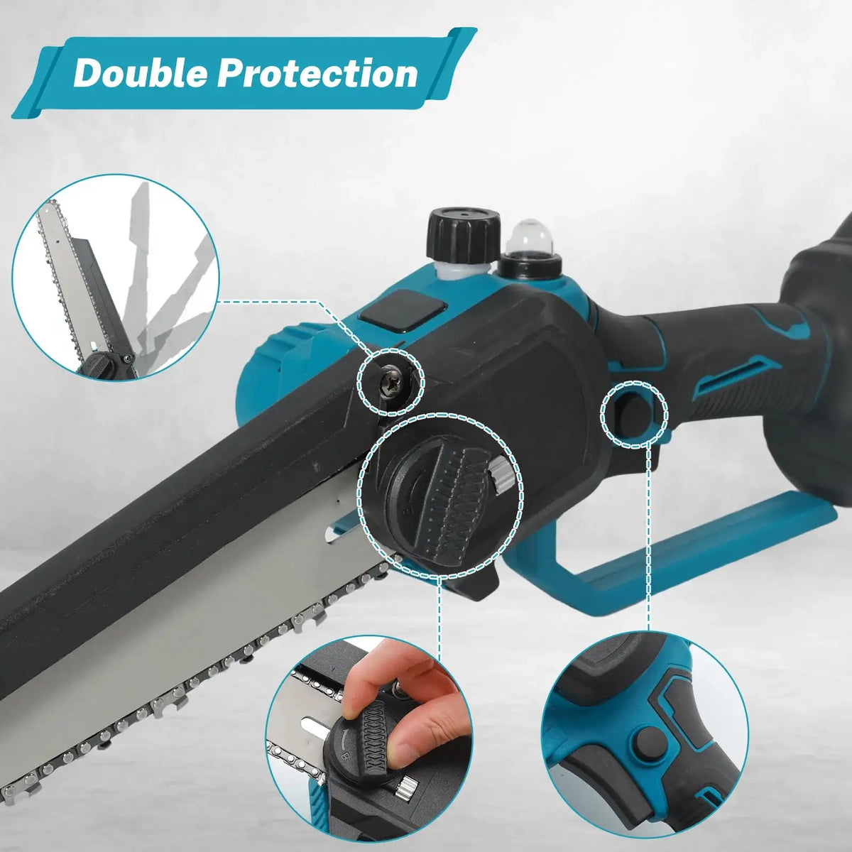 Brushless 8 Inch Electric Pruning Saw Chainsaw 18V Battery