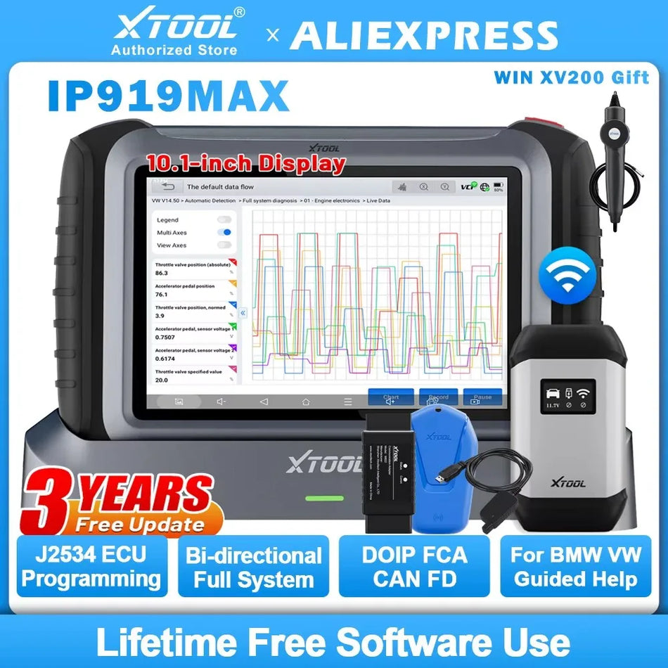 XTOOL InPlus IP919 OBD2-Diagnosetool mit J2534, Bluetooth DOIP