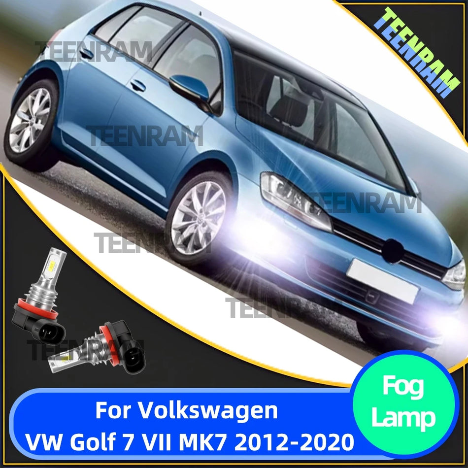 Lâmpadas LED para Luzes de Nevoeiro VW Golf 7 MK7 Canbus, Brancas, 12V, 15000LM/Par, Para Luzes de Nevoeiro Halogéneas