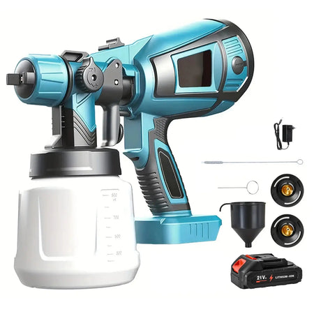 1000ML Cordless Electric Spray Gun &ndash; High Speed Portable With 1XBattery / Poland