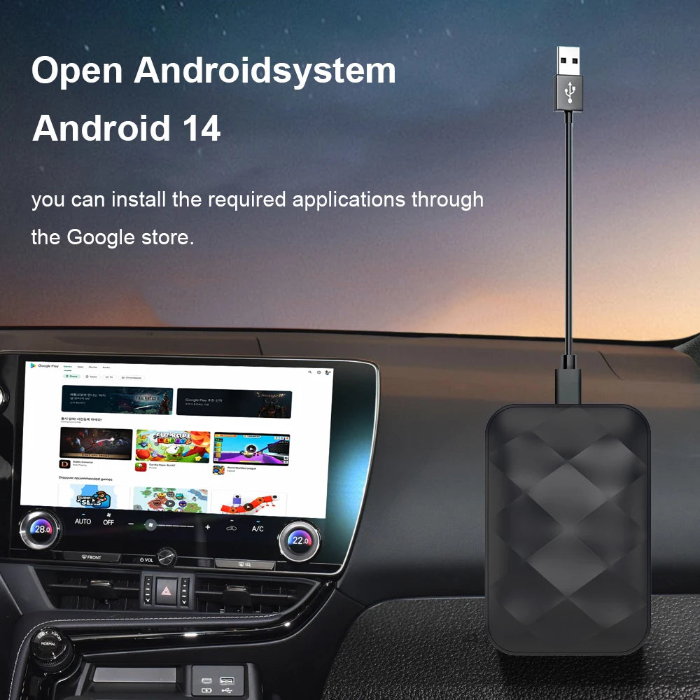 Three In One Android14 CarPlay Dongle &ndash; Plug and Play