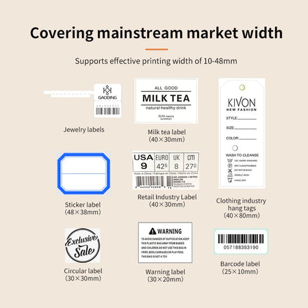 Portable Thermal Wireless Mini Label Printer &ndash; Bluetooth