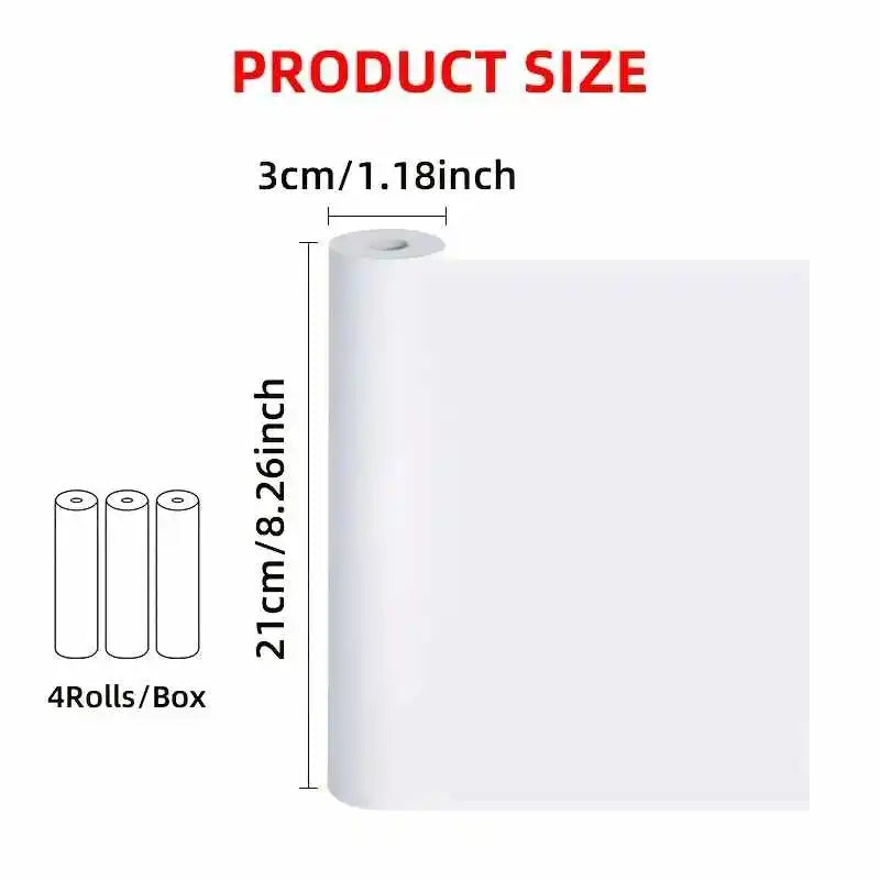 A4 Thermal Paper 210mm Roll Pack - Semi Gloss For Office