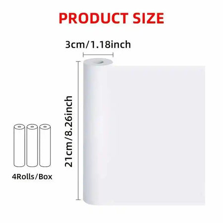 A4 Thermal Paper 210mm Roll Pack - Semi Gloss For Office