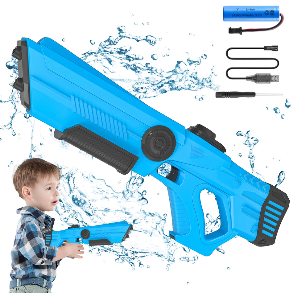Pistola de Agua Eléctrica para Niños – Succión Automática Disparo Rápido Pro