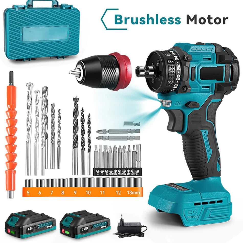 Taladro percutor atornillador inalámbrico 2 en 1 Makita 18V