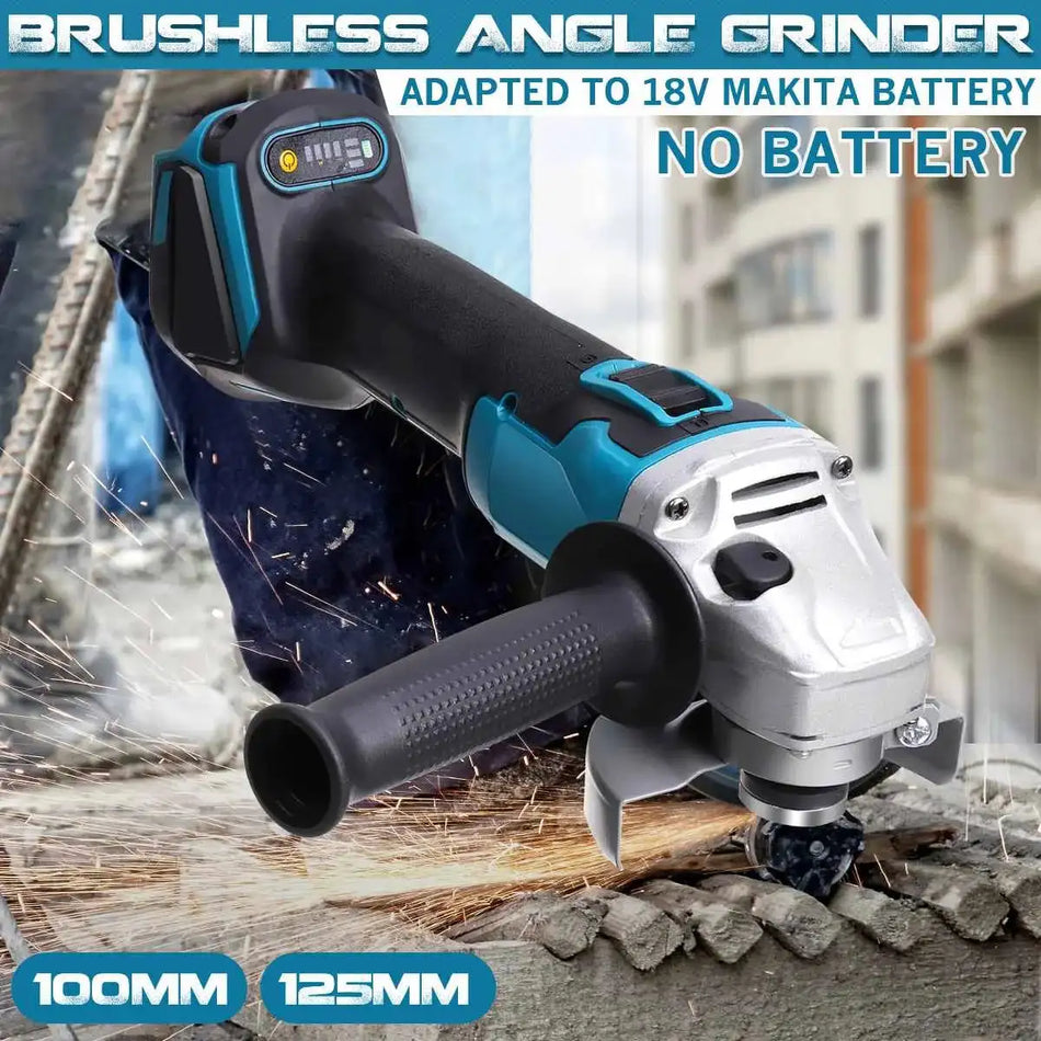 125mm Brushless Cordless Angle Grinder 4 Speed Woodworking