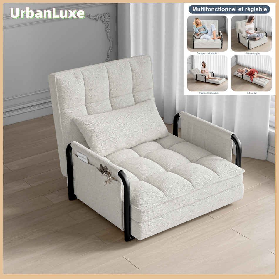 Urban Luxe Relax Fotel Podłogowy z Regulowanym Oparciem