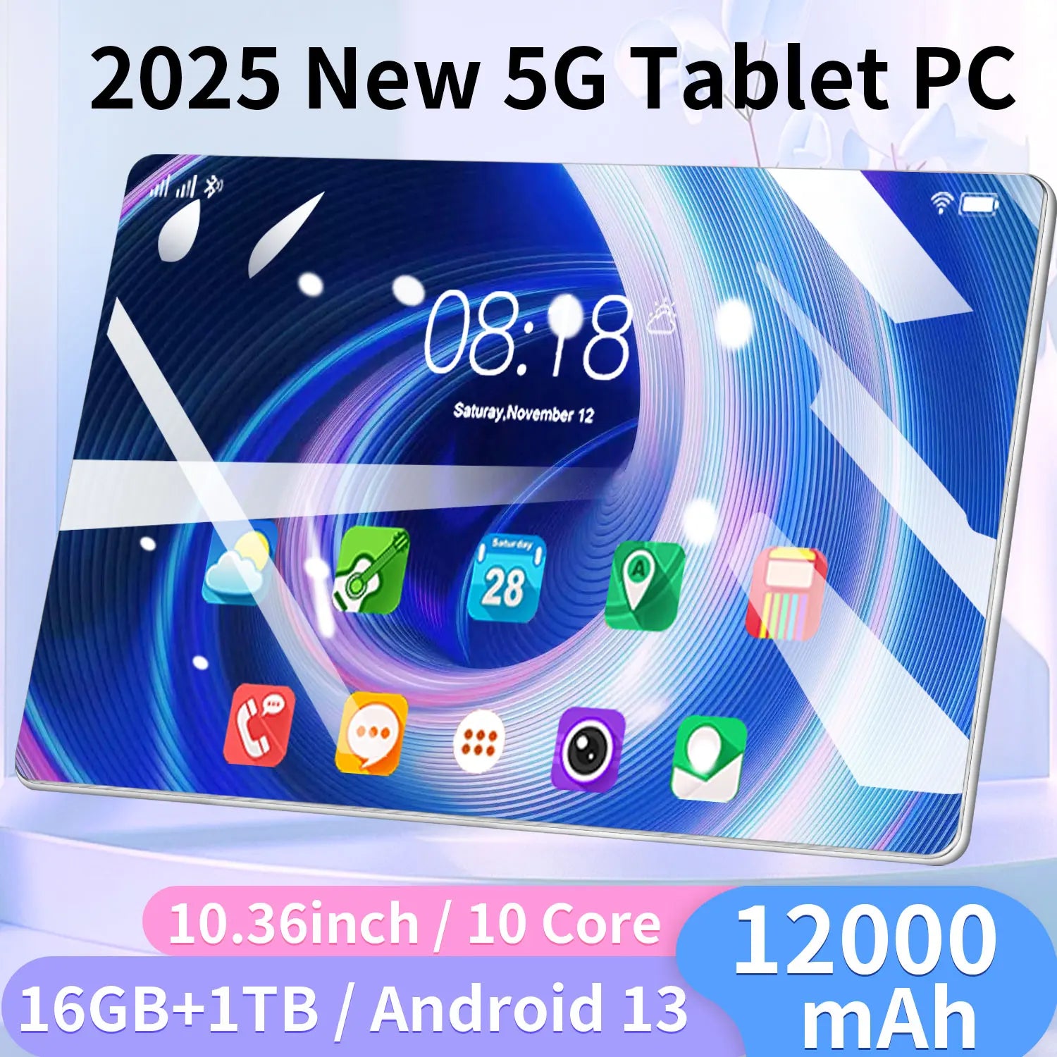 2025 5G Tablet PC 10.36 Inch &ndash; 1TB Storage 12000mAh