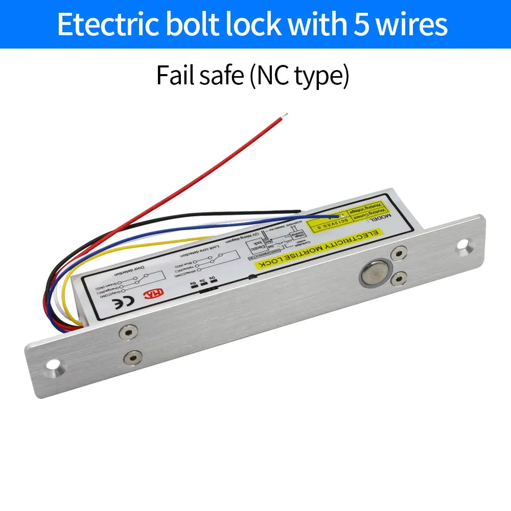DC12V NC NO Drop Bolt Lock - Magnetic Solenoid Mortise Latch B7L-NC Fail Safe