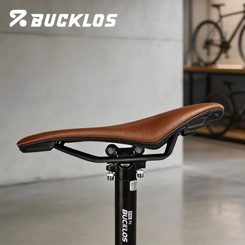 BUCKLOS Bicycle Saddle 250*150/160mm Imitation Leather Road MTB Seat Comfortable Cushion Universal Exercise Bicycle Saddle by InterCyprus Trading Ltd