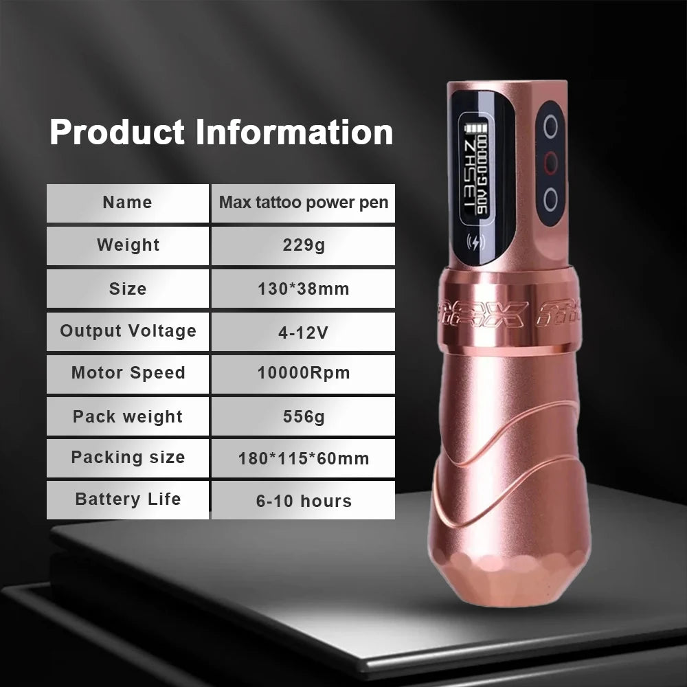 YILONG MAX Tattoo Machine Cartridge Pen &ndash; 2400mAh Battery